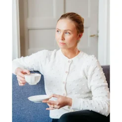 Kaisli-Neuletakki Naisten Luonnonvalkoinen