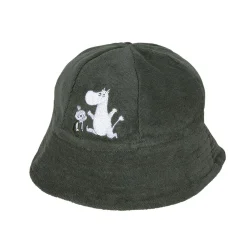 Muumikaksikko-Froteehattu Tummanvihrea