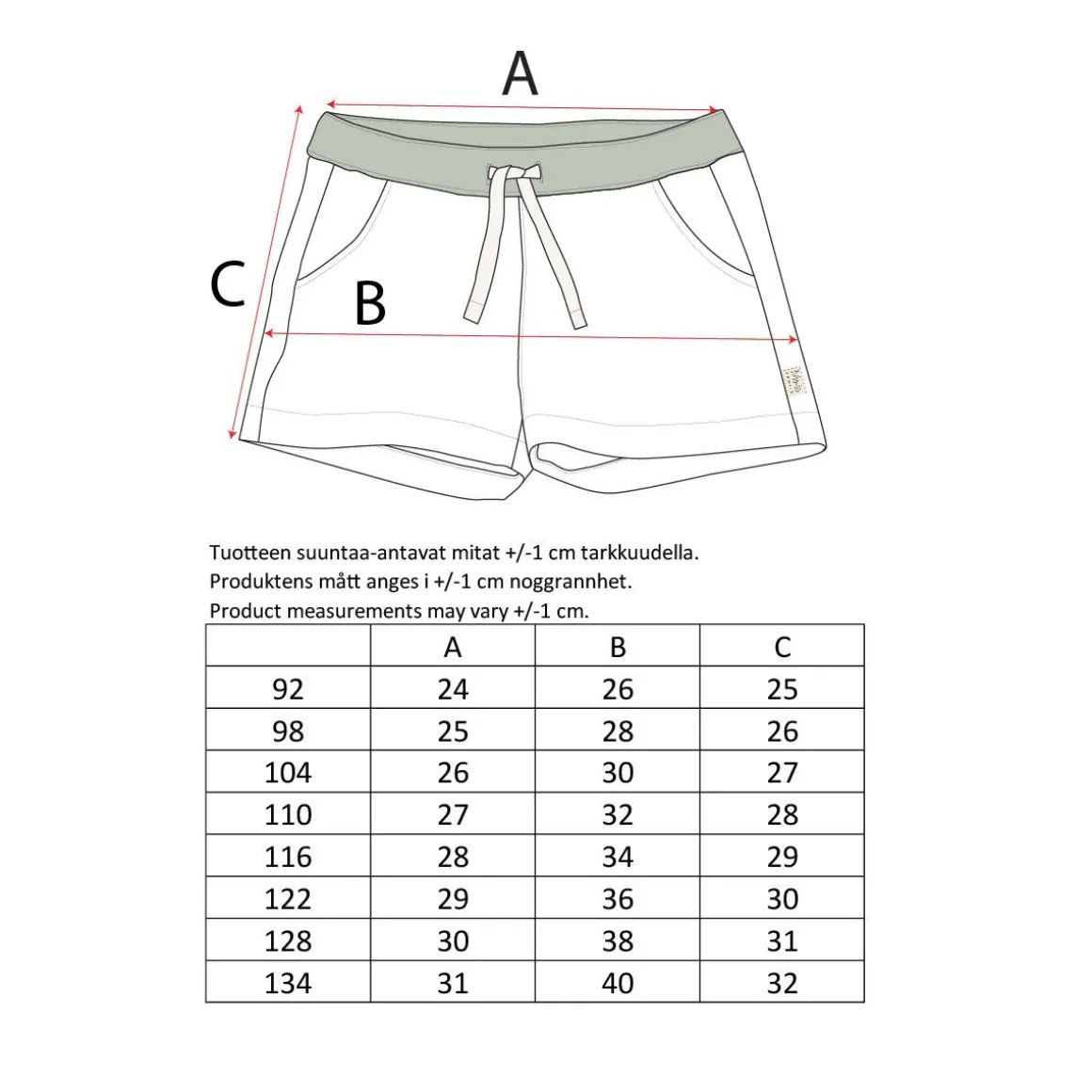 Ottiaiset-Shortsit Beige