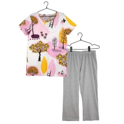 Paivauni-Capripyjama Lyhythihainen Keltainen