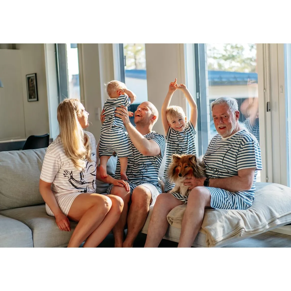 Sketch-Shortsipyjama Nuuskamuikkunen Vaaleansininen