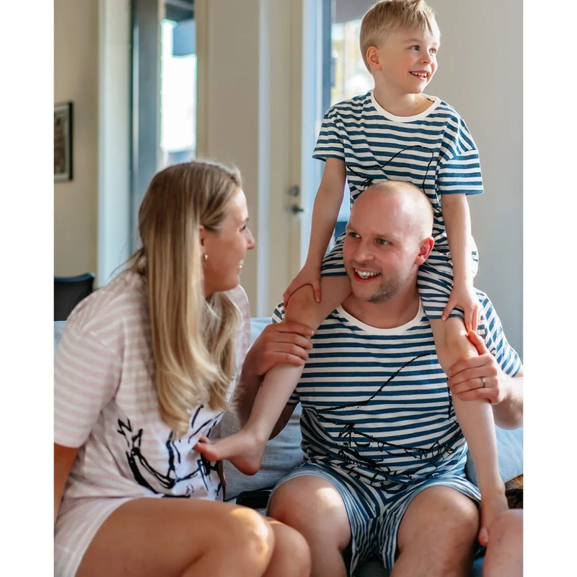 Sketch-Shortsipyjama Nuuskamuikkunen Vaaleansininen