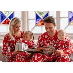 Talviyo-Pyjama Tummanpunainen