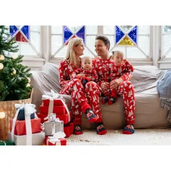 Talviyo-Pyjama Vauvalle Tummanpunainen